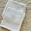 Vintage Linen Handkerchiefs / Set of Two / Julia