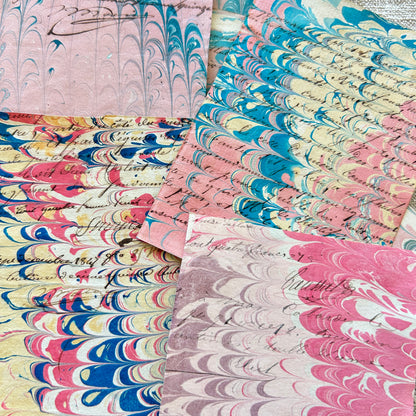Antique French Marbled Paper Pack