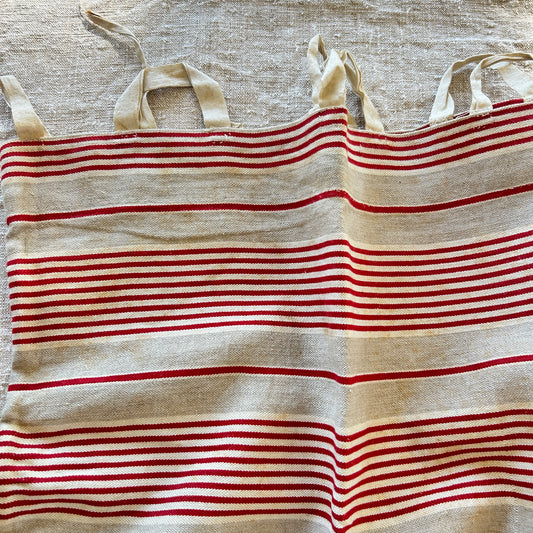 Early French Linen Ticking Sack?