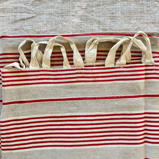 Early French Linen Ticking Sack?