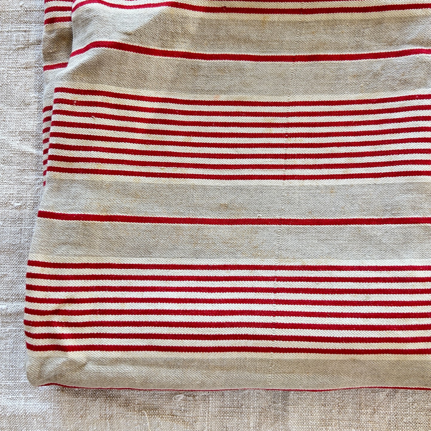 Early French Linen Ticking Sack?
