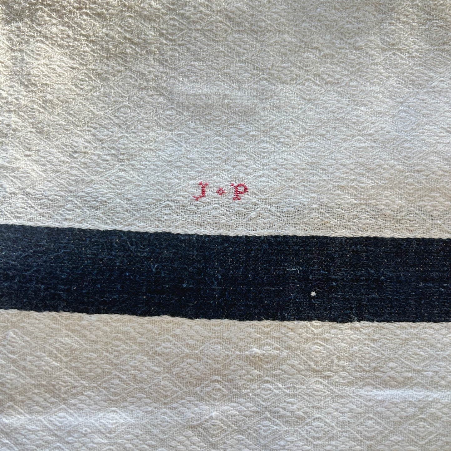 Antique Béarn Household Cloth / Set of Two /JP Monogram