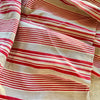 Antique French Linen Ticking - Red and Natural