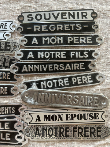 Vintage French Aluminum Placque Collection