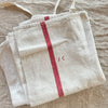 Vintage Used Torchon Aprons / AL and JC Monogram