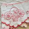 Vintage French Shelf Liner - Orange Bouquet