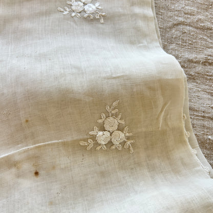 Antique French Embroidered Panel