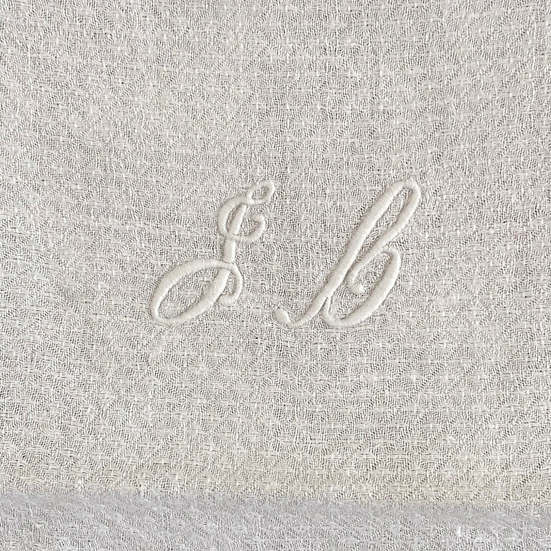 Antique Linen Cloth - JB Monogram