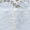 Antique Linen Pillow Sham - LD Monogram