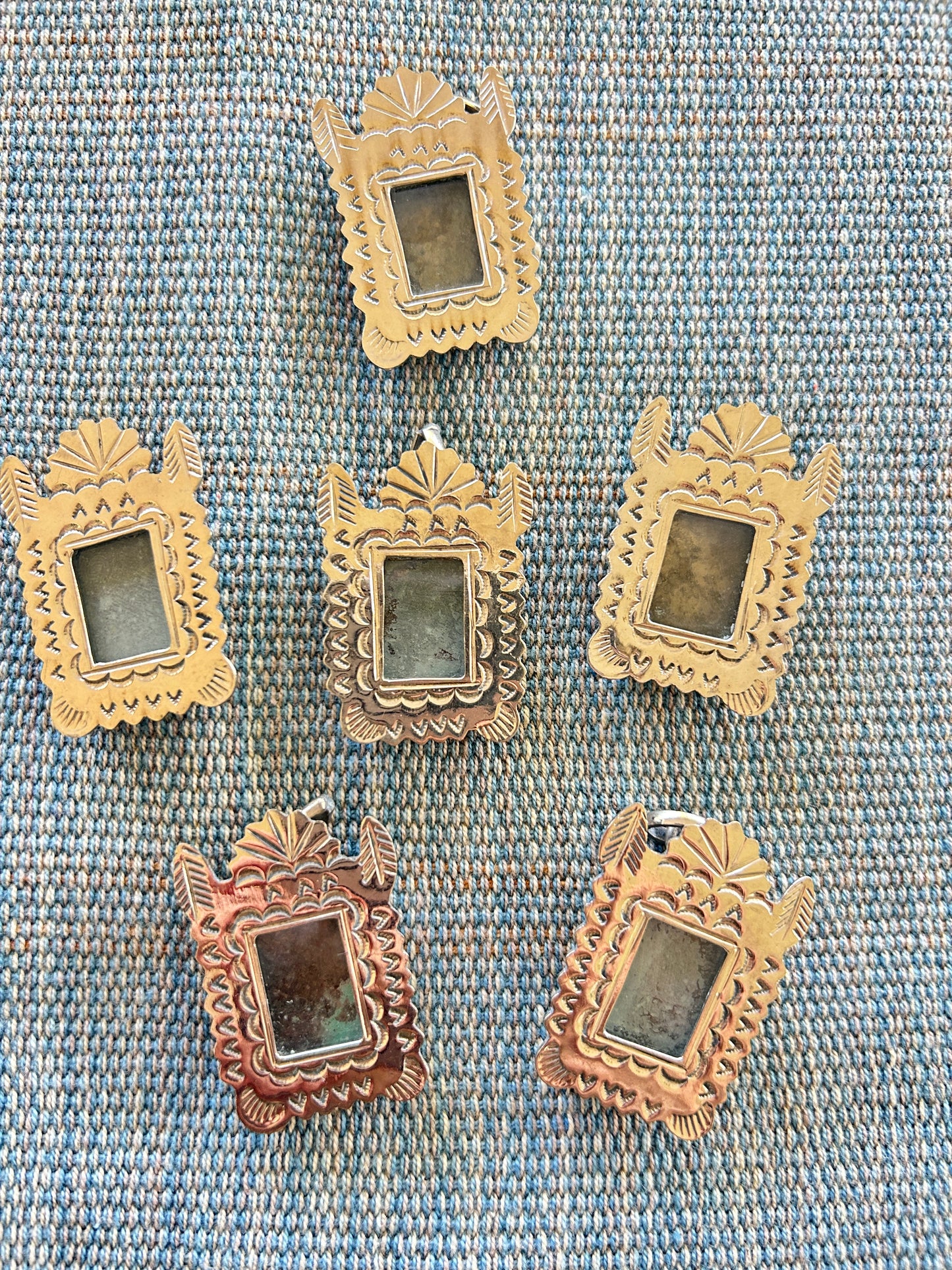 Mexican Silver Frame Pendant