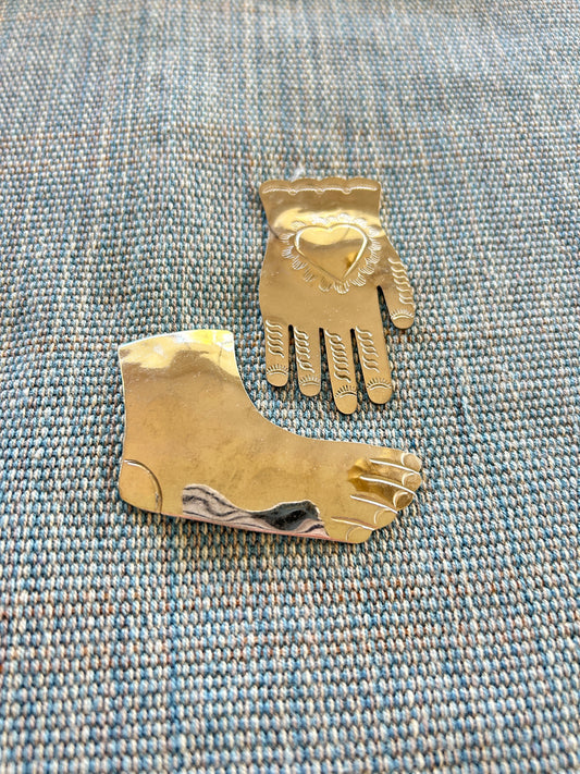 Alpaca Silver Hand and Foot Milagro Set