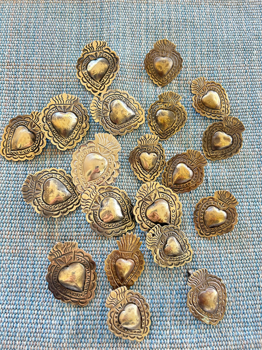 Heart Milagro Charms - Small and Medium