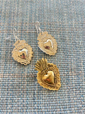 Milagro Heart Earring and Charm Set