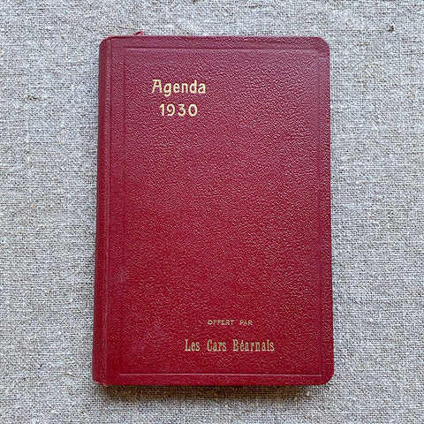 Vintage French Date Book