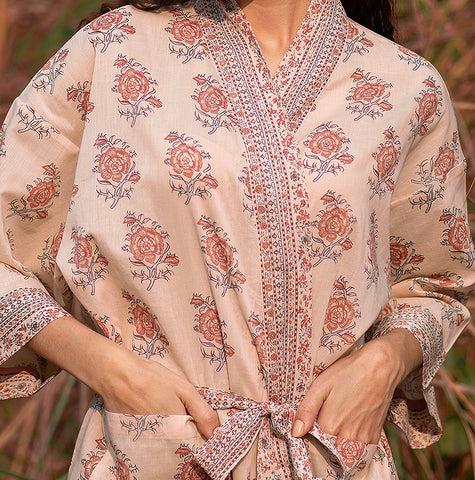 Esprit de Provence Kimono - Indian Rose Floral