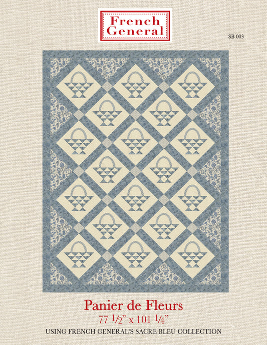Sacre Bleu - Panier de Fleur Quilt Pattern Instructions