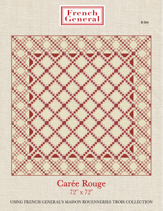 Caree Rouge Quilt Pattern - Rouenneries Trois