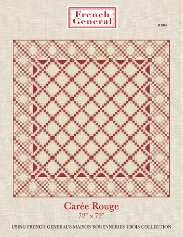 Caree Rouge Quilt Pattern - Rouenneries Trois - Pre-Order Ships October 2024