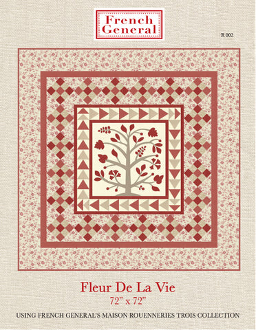 Fleur De La Vie Quilt Pattern - Rouenneries Trois - Pre-Order Ships October 2024