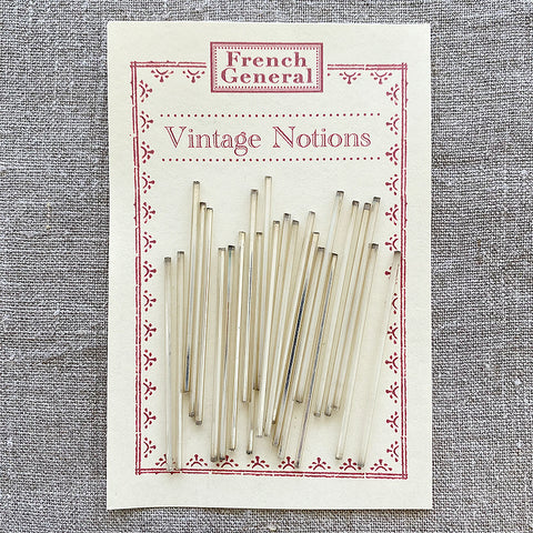 Vintage Bugle Beads - Mercury Glass