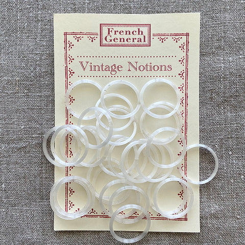 Vintage Glass Rings - Spun White