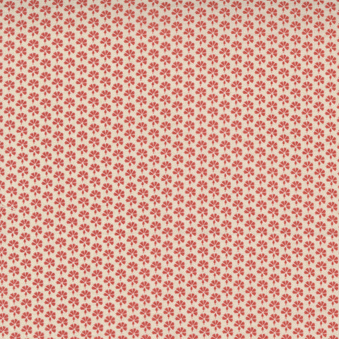 Bonheur De Jour Pearl Faded Red  Moda Fabric 13918 19