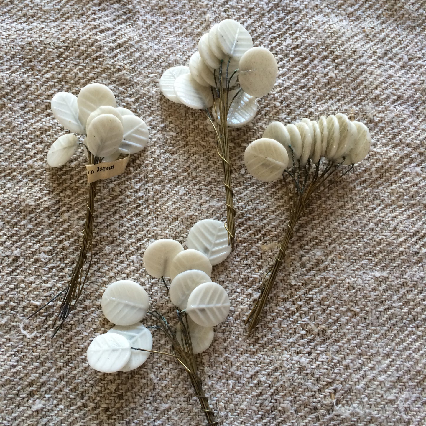 Vintage Glass Leaves - Small / Chalk White