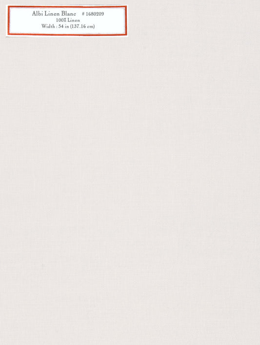 Home Decorative Fabric - Albi Linen Blanc