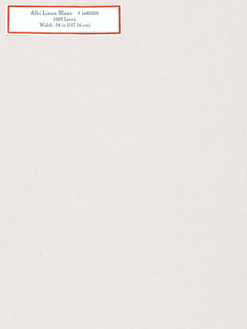 Home Decorative Fabric - Albi Linen Blanc