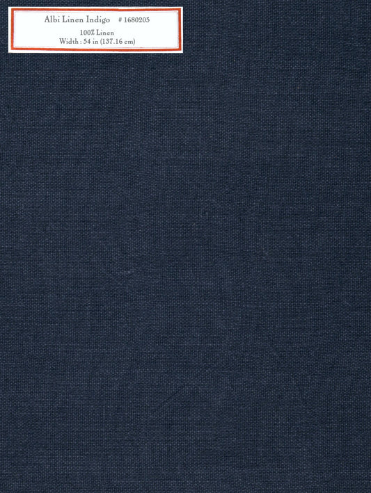 Home Decorative Fabric - Albi Linen Indigo