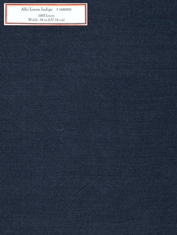 Home Decorative Fabric - Albi Linen Indigo