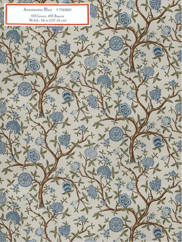 Home Decorative Fabric - Antoinette Bleu