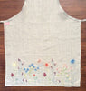 Floral Embroidered Linen Apron