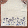 Floral Embroidered Linen Apron