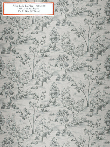 Home Decorative Fabric - Arbe Toile La Mer