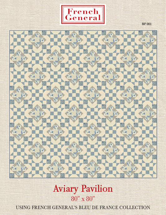 Bleu De France Quilt Pattern - Aviary Pavilion
