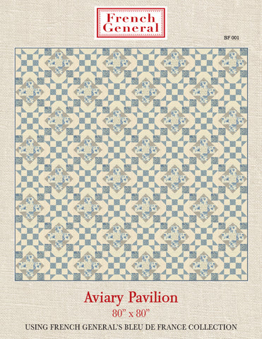 Bleu De France Quilt Pattern - Aviary Pavilion