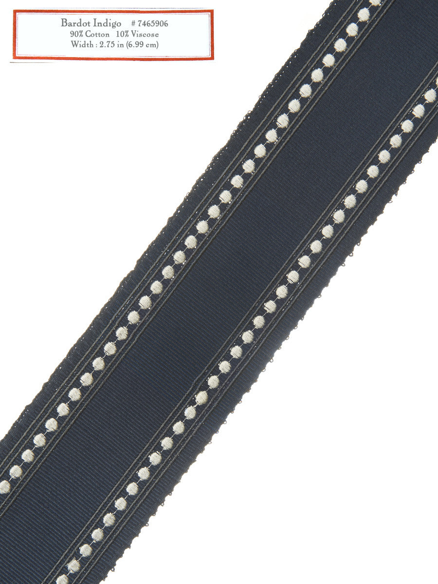 Home Decorative Trim - Bardot Indigo