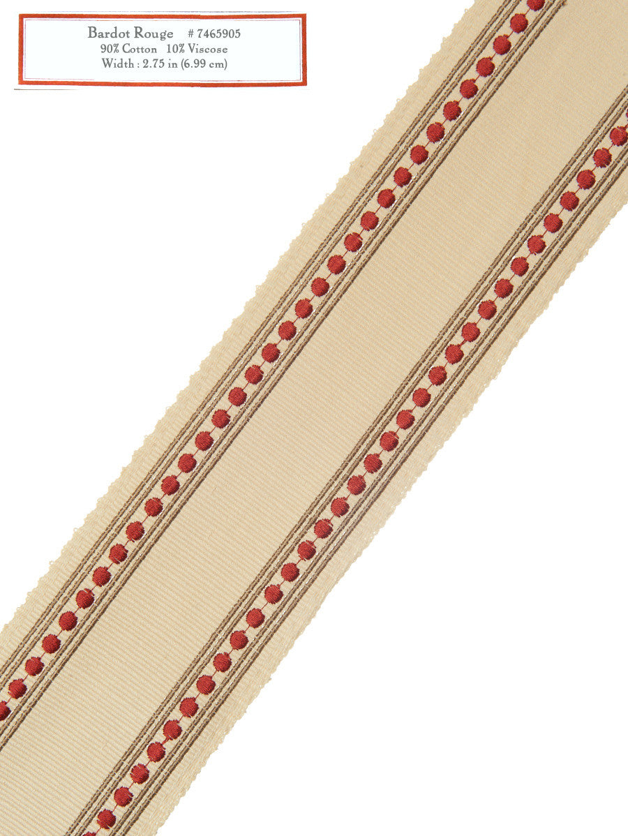 Home Decorative Trim - Bardot Rouge