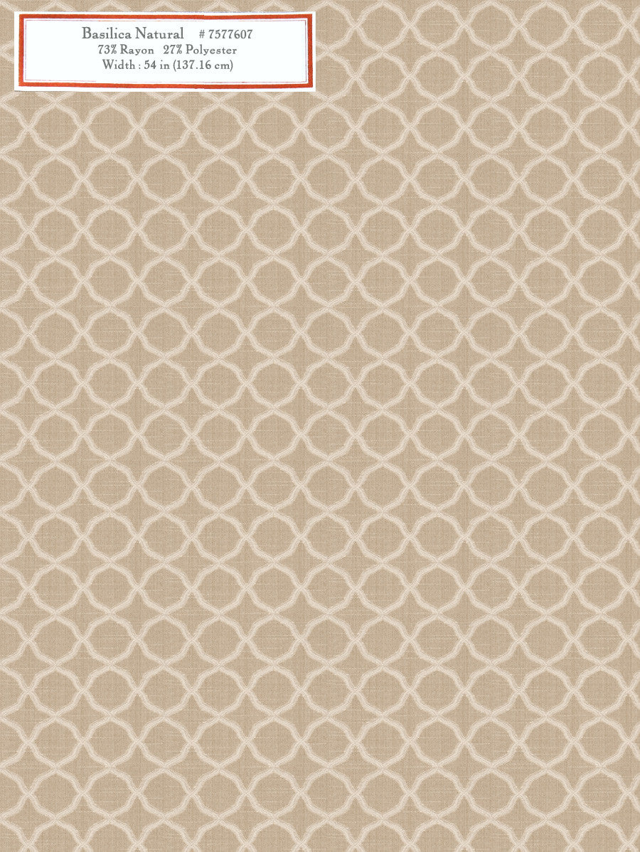 Home Decorative Fabric - Basilica Natural