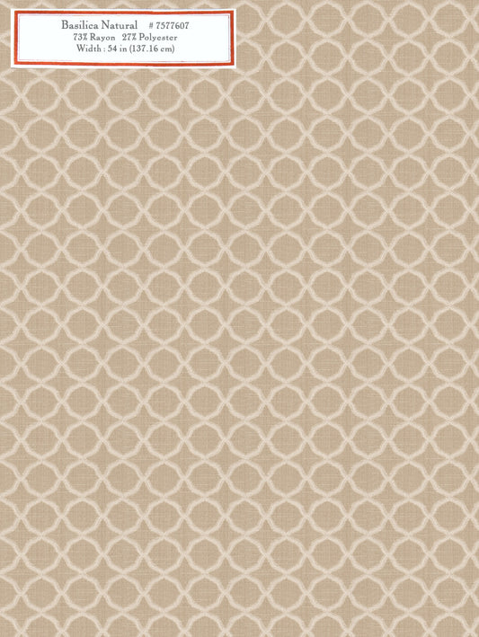 Home Decorative Fabric - Basilica Natural