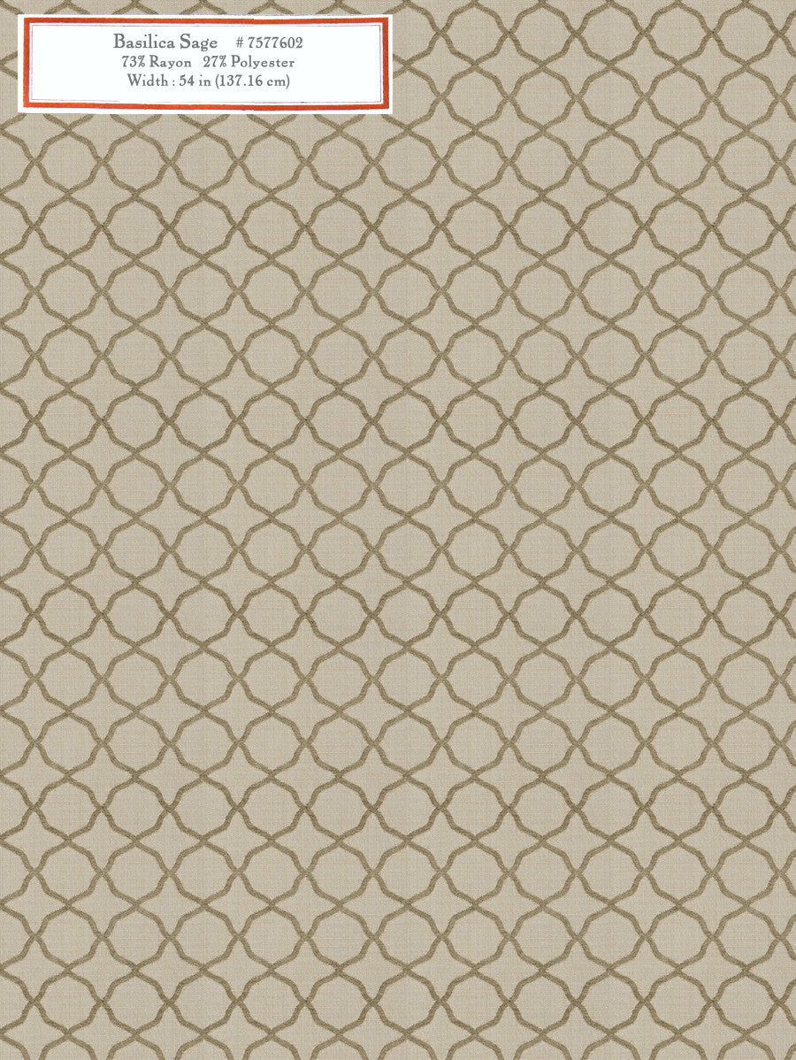 Home Decorative Fabric - Basilica Sage