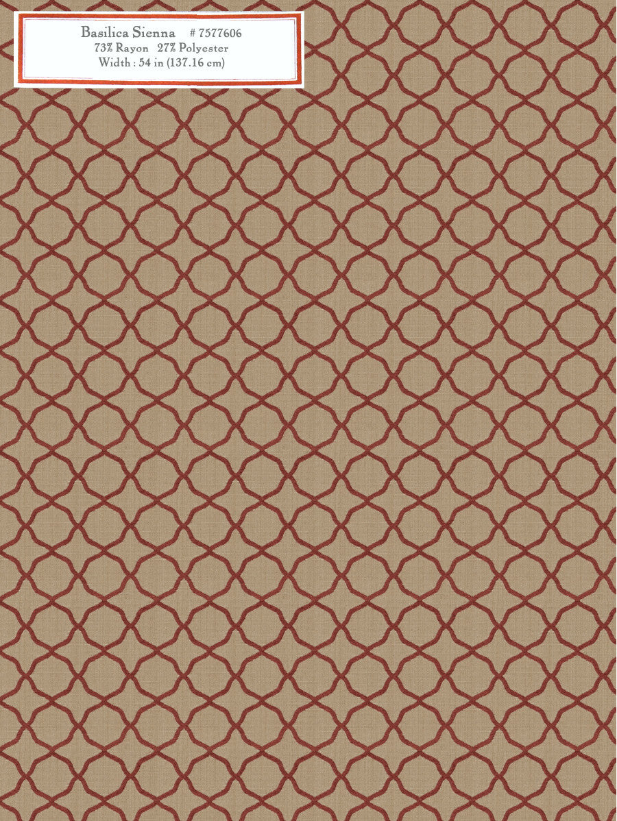 Home Decorative Fabric - Basilica Sienna