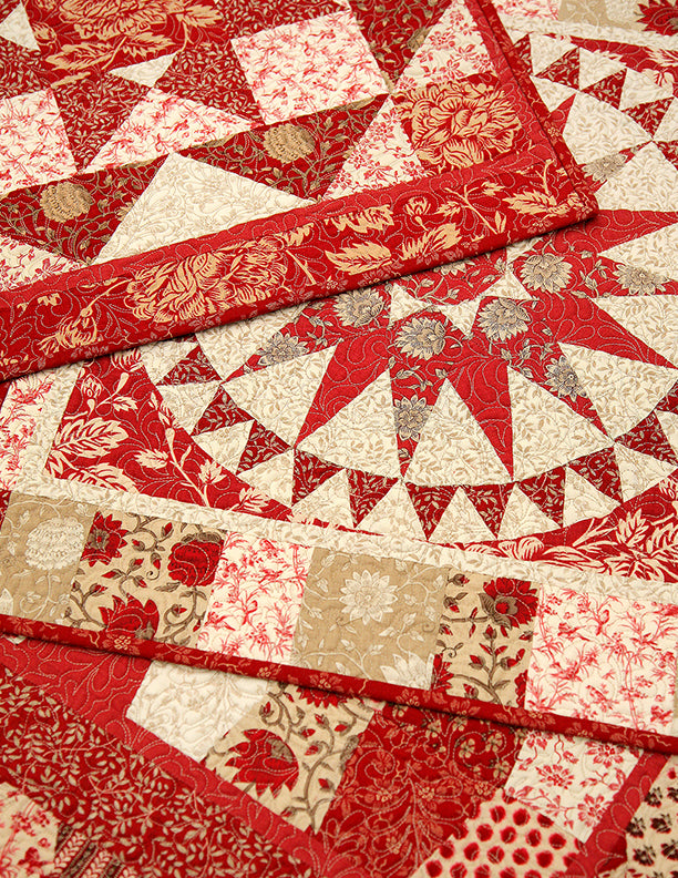 Leaf Red on Pearl Ribbon 7/8 from La Vie en Rouge Collection by French  General for Renaissance Ribbon: Sewing, Quilting, Crafting