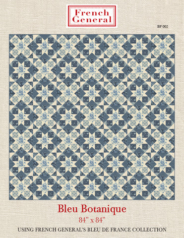 Bleu De France Quilt Pattern - Bleu Botanique