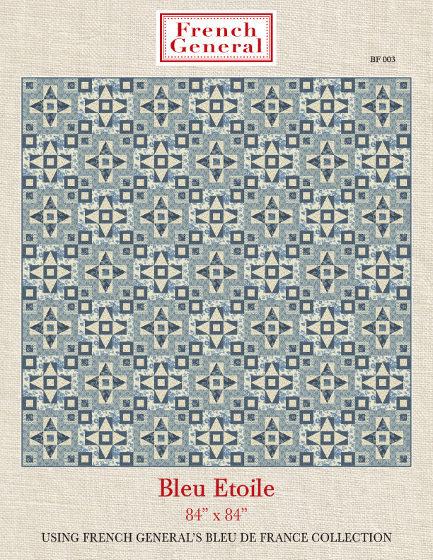 Bleu De France Quilt Pattern - Bleu Etoile