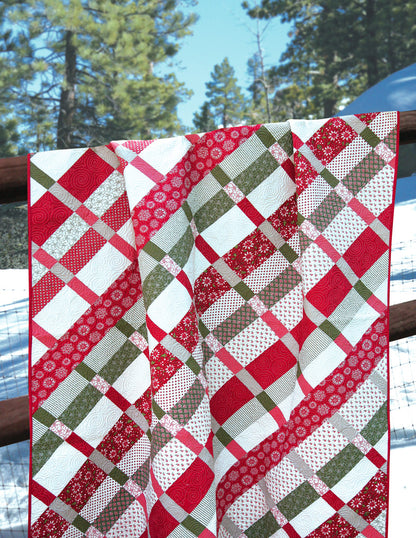 Canne De Bonbon - Petites Maisons De Noel Quilt Pattern