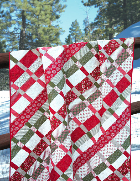 Canne De Bonbon - Petites Maisons De Noel Quilt Pattern