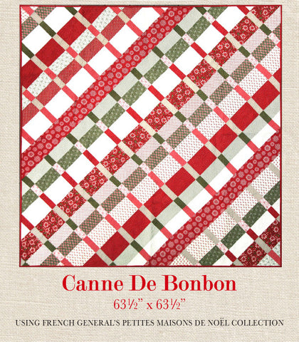 Canne De Bonbon - Petites Maisons De Noel Quilt Pattern