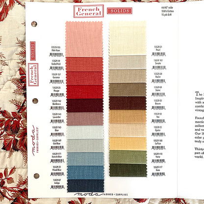 French General Solids - Color Card